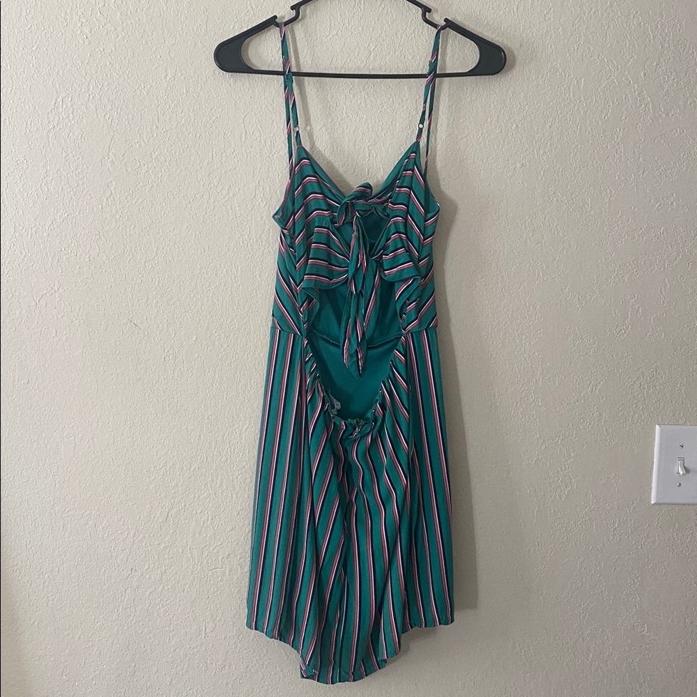 FAVLUX Kawaii Cute Striped Teal Pink Blue White Sundress - Picture 9 of 14